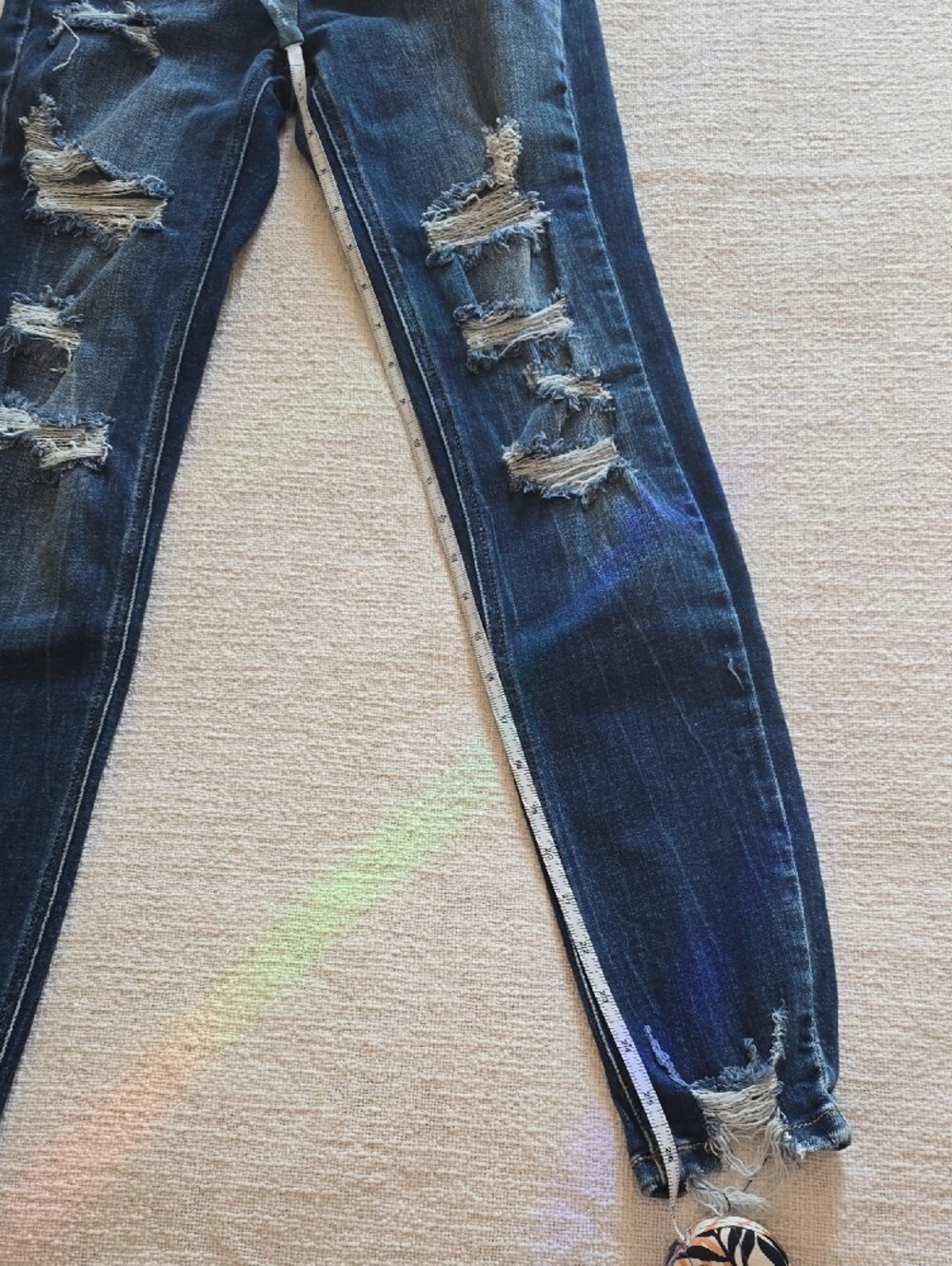 KanCan Ripped Dark Blue Skinny Jeans - Picture 4 of 7